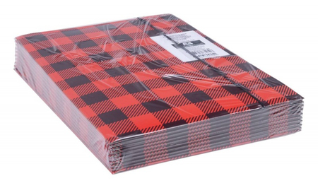 Teczka z gumką OFFICE PRODUCTS, karton/lakier, A4, 320gsm, 3-skrz., mix kolorów w kratę