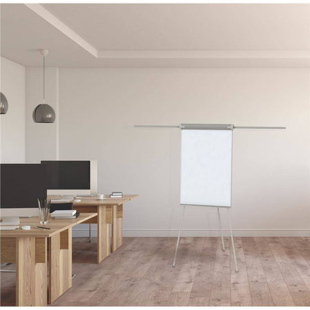 Flipchart na trójnogu MEMOBE, suchościeralny magnetyczny AQUA, 68x105xh180 cm