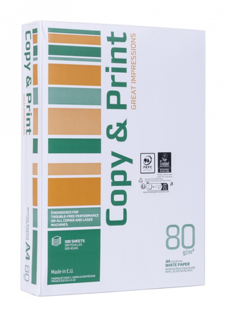 Papier ksero COPY&PRINT, A4, klasa C, 80gsm, 500 ark.