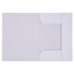 Teczka z gumką OFFICE PRODUCTS Budget Pro, karton, biała wewn., A4, 250gsm, 3-skrz., biała