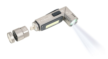 Latarka TROIKA Eco Knicklicht Pro, LED, 5 funkcji, szara