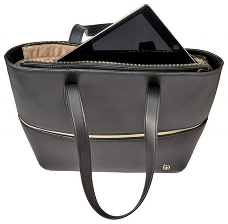 Torebka damska WENGER Eva 13", 410x300x110mm, czarna z motywem kwiatowym