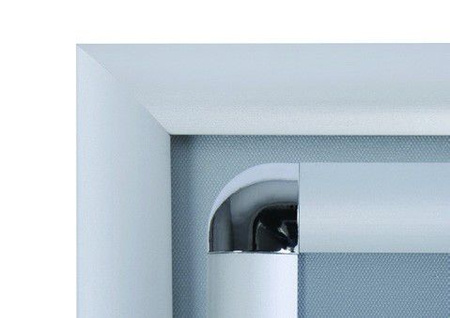 Menuboard z ramą A4, narożnik ostry, profil 25 mm - MBA4G25