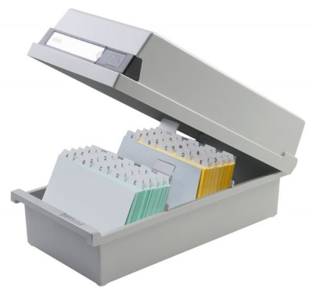 Kartoteka z wiekiem HAN Kartei, polistyren, A5, szara