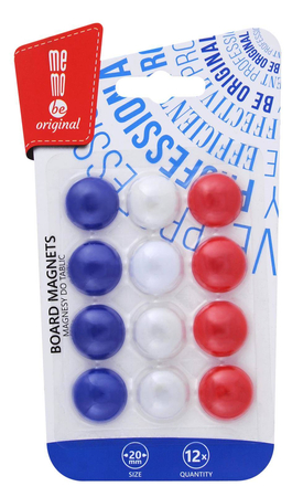 Magnesy do tablic MEMOBE, f20 mm, 12 szt. blister