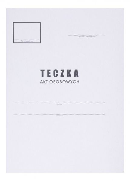 Teczka do akt osobowych OFFICE PRODUCTS, karton, A4, 300 gsm, biała