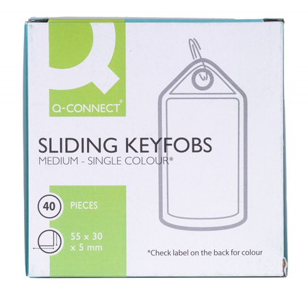 Zawieszki na klucze Q-CONNECT, 55x30mm, 40 szt., zielone