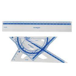 Zestaw geometryczny KEYROAD, plastikowy, transparentny