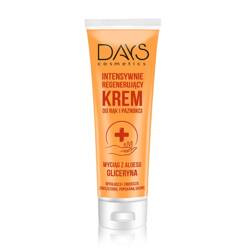 Krem do rąk i paznokci DAYS COSMETICS, intesywnie regenrujący, wyciąg z liści aloesu i gliceryna, 125 ml