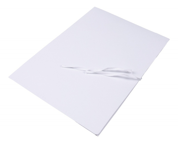 Teczka wiązana OFFICE PRODUCTS, karton, A4, 300gsm, 3-skrz., biała
