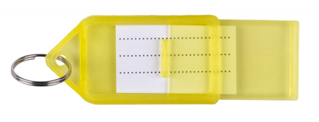 Zawieszki na klucze Q-CONNECT, 55x30mm, 40 szt., żółte