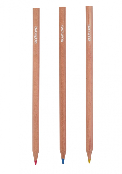 Kredki ołówkowe ECONOVO, FSC, 3mm, 12 szt., mix kolorów