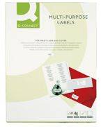 Etykiety uniwersalne Q-CONNECT, 52,5x21,2mm, prostokątne, białe 100 ark.