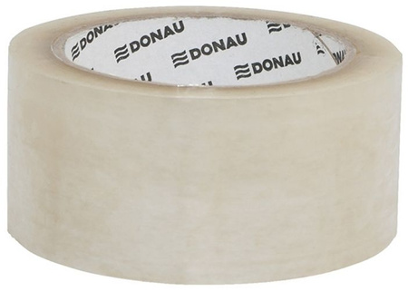 Taśma pakowa DONAU Hot-Melt , 48mm, 66m, 50mikr., transparentna