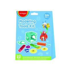 Zestaw do modeliny dla dzieci KEYROAD, nóż z walkiem, szablony, pudełko