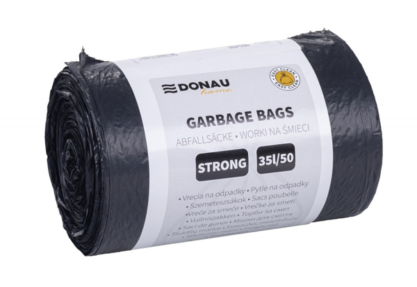 Worki na śmieci DONAU HOME, mocne (LDPE), 35l, 50 szt., czarne