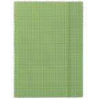 Teczka z gumką DONAU, karton, A4, 400gsm, 3-skrz., zielona w kratę