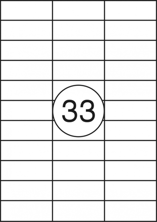 Etykiety OFFICE PRODUCTS, 70x25,4mm, białe, 100 ark.