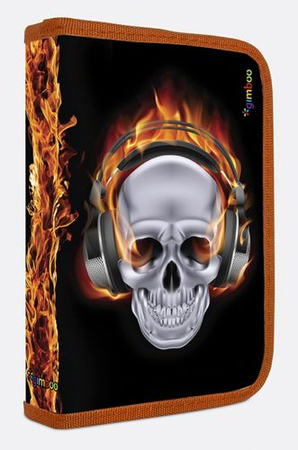 Piórnik szkolny GIMBOO Vip Fire z wyposażeniem, 1 komora, 2 przekładki, mix kolorów