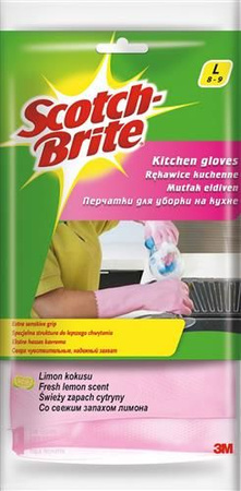 Rękawice SCOTCH BRITE™ Kuchenne, rozm. L, różowe