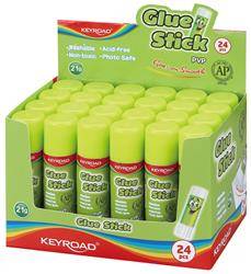 Klej w sztyfcie KEYROAD, PVP, 21g, pakowane na displayu