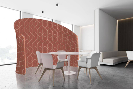 Textile Room Divider Moon Dots Colour Earth