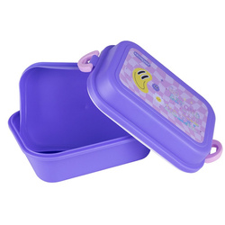 Lunch box KEYROAD, plastikowy, z przegródką, Smile