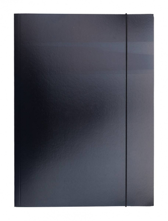 Teczka z gumką OFFICE PRODUCTS, karton/lakier, A4, 320gsm, 3-skrz., mix kolorów