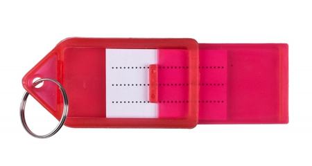 Zawieszki na klucze Q-CONNECT, 55x30mm, 40 szt., czerwone