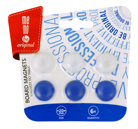 Magnesy do tablic MEMOBE, f20 mm, 6 szt. blister