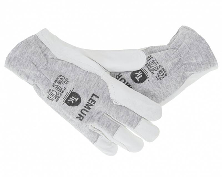 Rękawice TK LEMUR, rozm. 7, szare