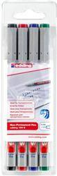 Foliopis zmywalny e-150 S EDDING, 0,3 mm, 4 szt., mix kolorów