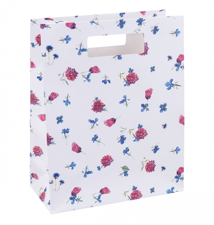 Torebka na prezenty DONAU HOME, laminowana, 26x32,5x10cm, całoroczna, z rączką, mix wzorów