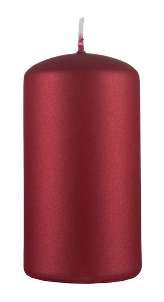 Świeca słupek DONAU HOME Standard Lakier, 60x115mm, czerwony metaliczny mat