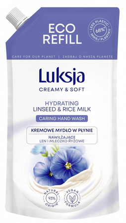Kremowe mydło w płynie LUKSJA, len, zapas 400ml
