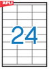 Etykiety uniwersalne APLI, 70x35mm, prostokątne, białe 100 ark.