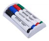 Zestaw 4 markerów z gąbką magnetyczną OFFICE PRODUCTS, do tablic suchościeralnych, mix kolorów