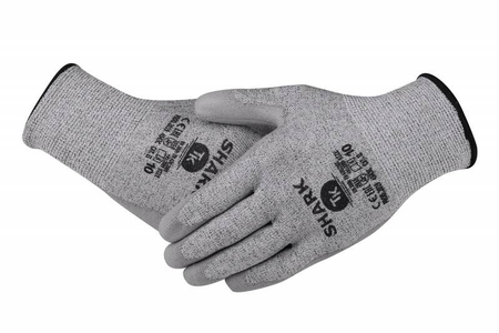 Rękawice TK SHARK, antyprzecięciowe, rozm. 10, szare