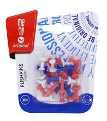 Pinezki do tablic MEMOBE, beczułki, dług. szpilki 7mm, 30 szt., blister