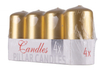 Świeca słupek DONAU HOME Standard Lakier, 50x100mm, 4 szt., złoty