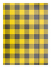 Teczka z gumką OFFICE PRODUCTS, karton/lakier, A4, 320gsm, 3-skrz., mix kolorów w kratę