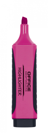 Zakreślacz OFFICE PRODUCTS z gumowym uchwytem, 2-5mm, różowy