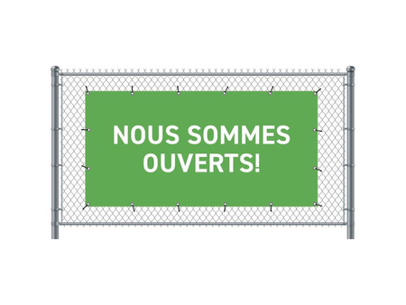Fence Banner 300 x 140 cm Open French Green