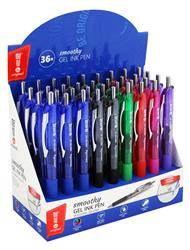 Długopis żelowy Smoothy 0,5mm MemoBe display 36 szt. mix