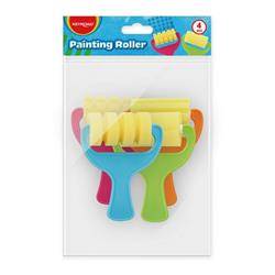 Rolka malarska dla dzieci KEYROAD, 4szt., gąbka, zawieszka, mix kolorów