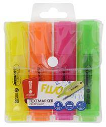 Zakreślacz MEMOBE, neonowy, 4 kolory etui