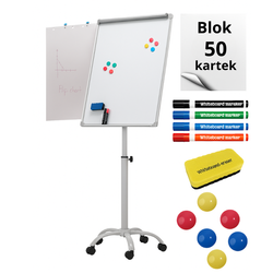 Flipchart Mobilny Basic Bee-Board Magnetyczny - Suchościeralny