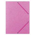 Teczka z gumką OFFICE PRODUCTS, preszpan, A4, 390gsm, 3-skrz., różowa