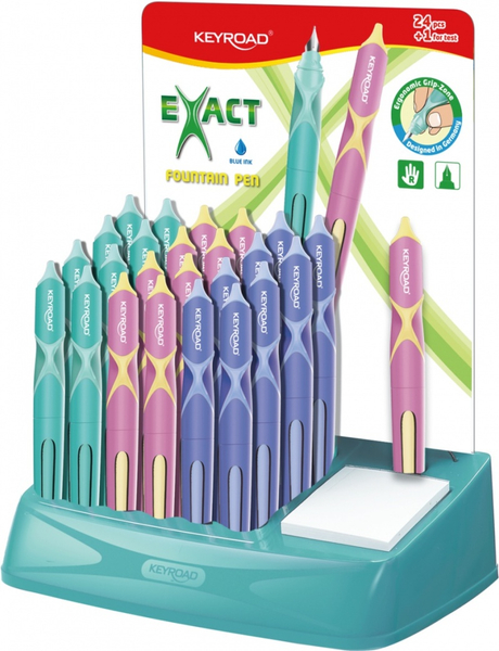 Pióro wieczne KEYROAD Exact, 24 szt. + 1 gratis, display, mix kolorów