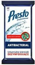 Uniwersalne ściereczki dezynfekujące PRESTO 2w1, 48szt., białe
